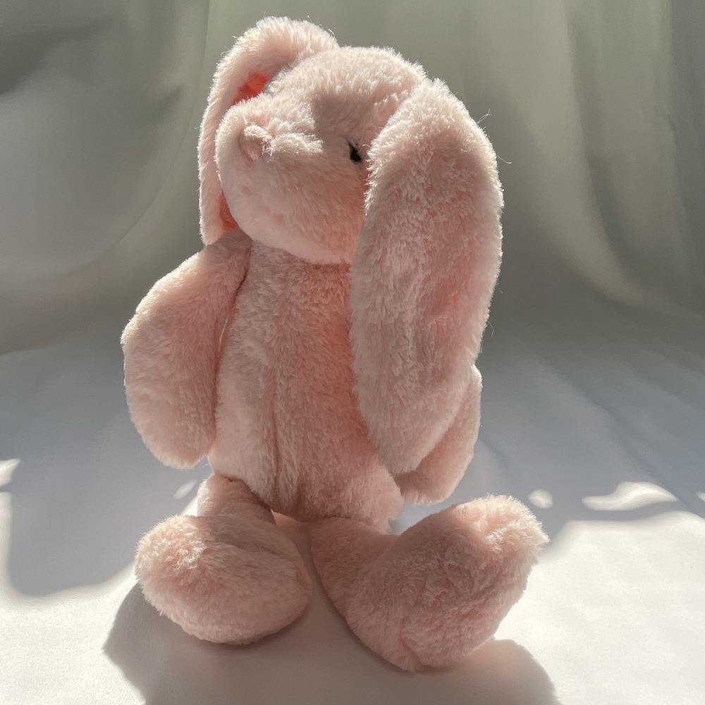 Manhattan Toy Luxe Blossom Bunny Pink Plush Easter Floppy Ears 16"